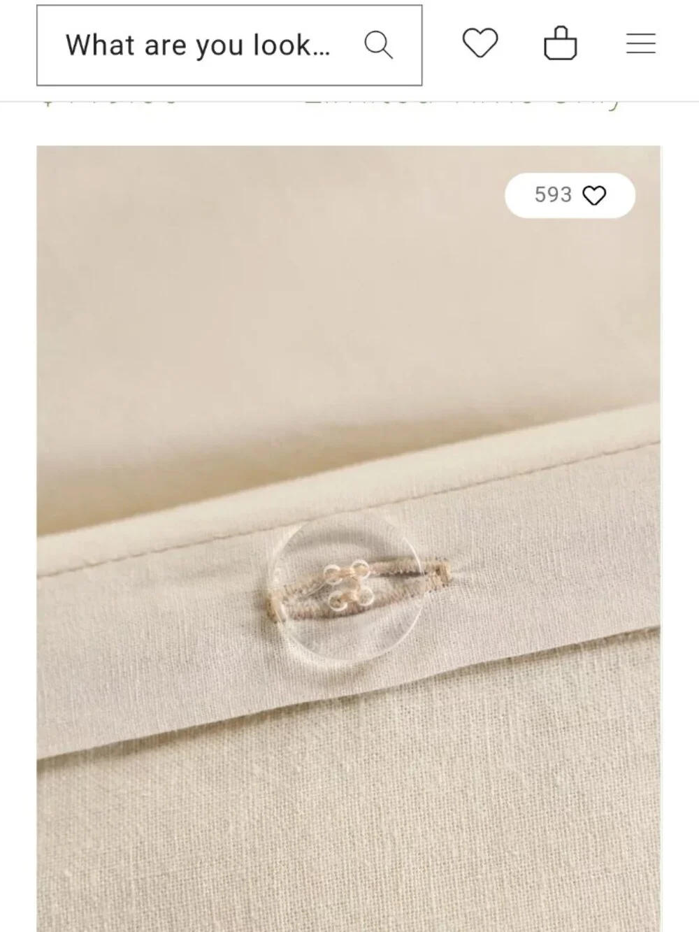 Urban outfitters home linen blend queen duvet set